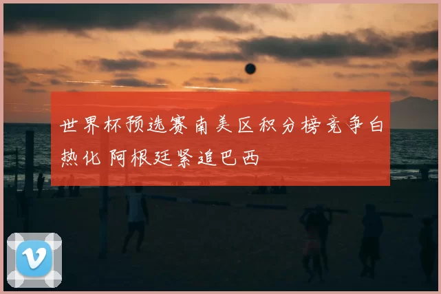 世界杯预选赛南美区积分榜竞争白热化 阿根廷紧追巴西