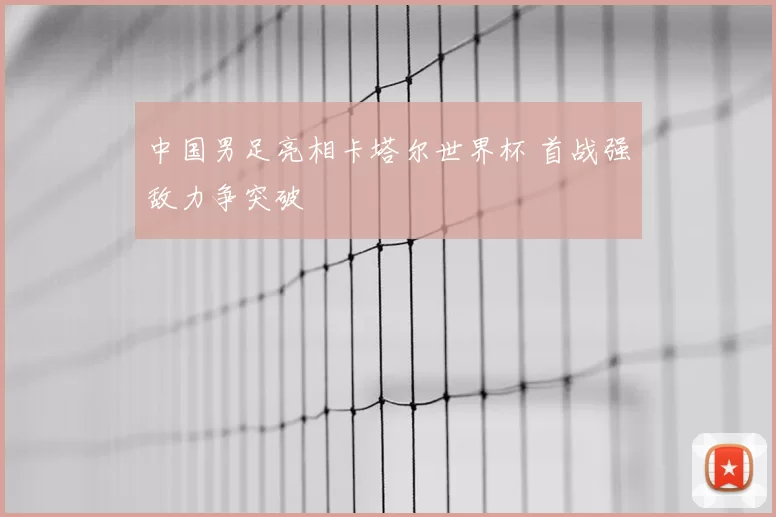 中国男足亮相卡塔尔世界杯 首战强敌力争突破
